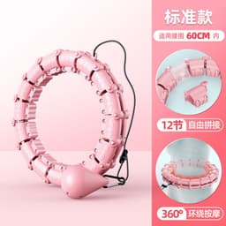 image-Smart Hula Hoop Detachable Weighted 24 Pink 800g