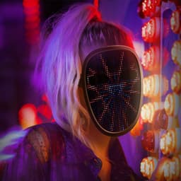 image-Luminous Mini Face Mask for Holiday Party - Cool Glowing ABS Mask