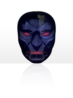 image-Luminous Mini Face Mask for Holiday Party - Cool Glowing ABS Mask