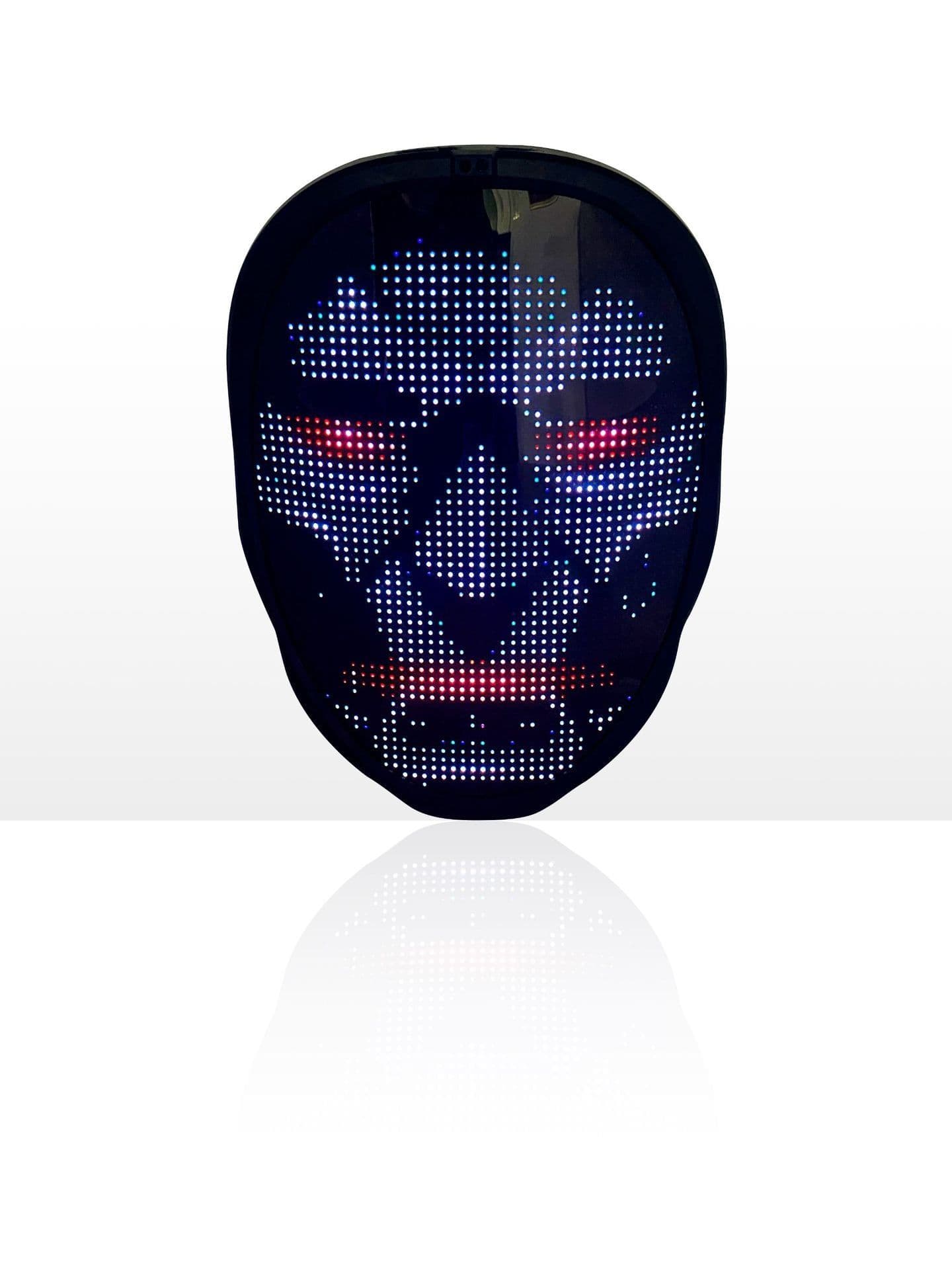 image-Luminous Mini Face Mask for Holiday Party - Cool Glowing ABS Mask