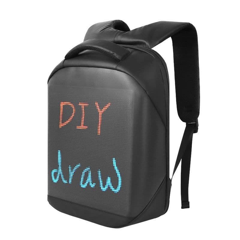 image-LED Backpack Smart Advertising Screen Bluetooth Multi-Language