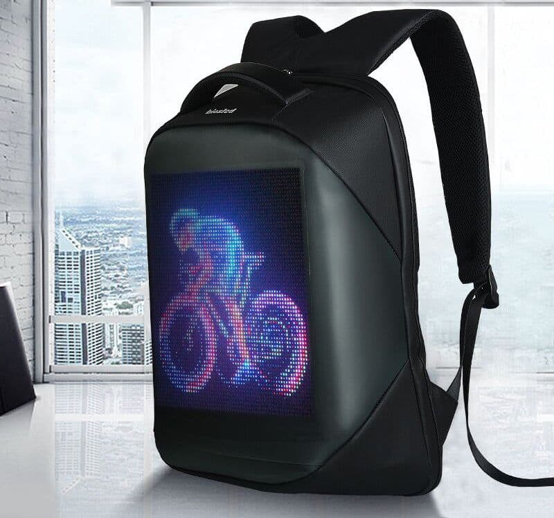image-LED Backpack Smart Advertising Screen Bluetooth Multi-Language