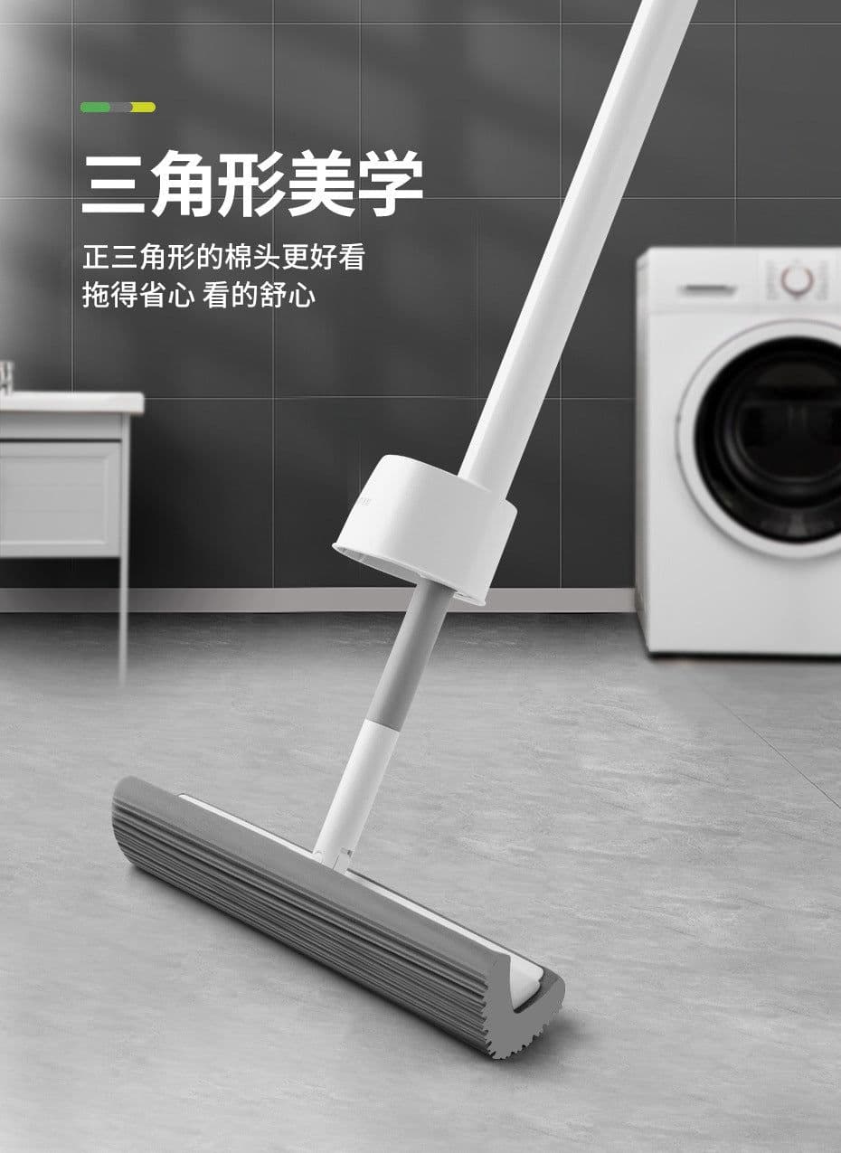 image-Jieshun Double-Sided Cotton Mop with Folding Bucket 132cm