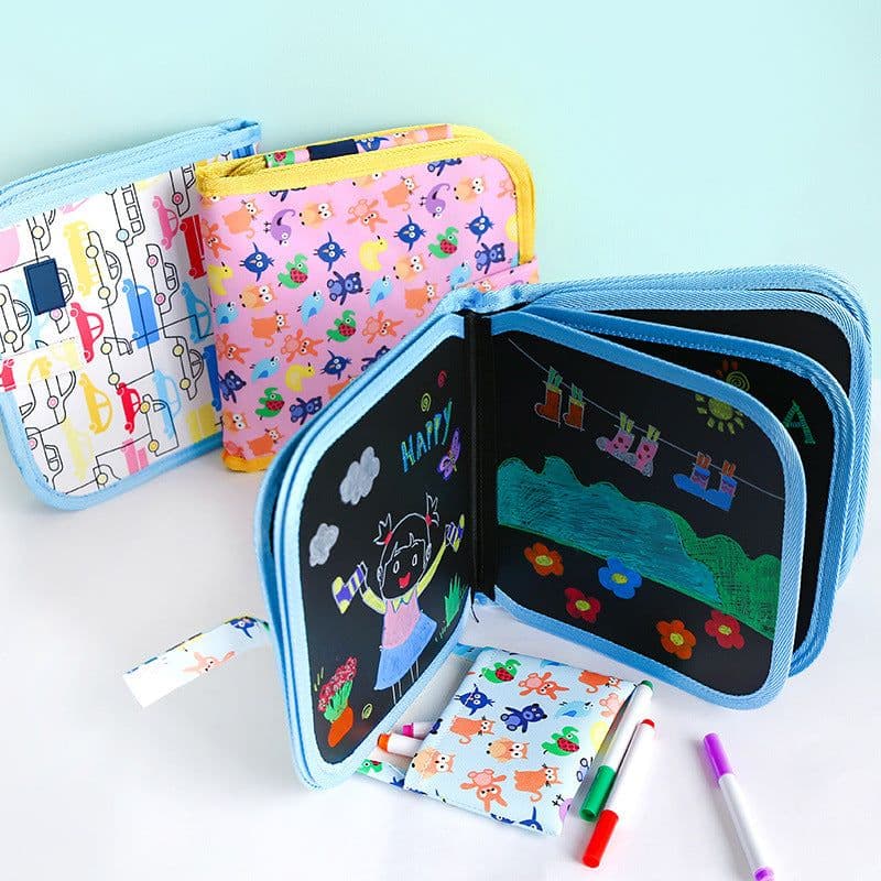 image-Children's Portable Drawing Board Water Chalk Graffiti Book 8 Pages