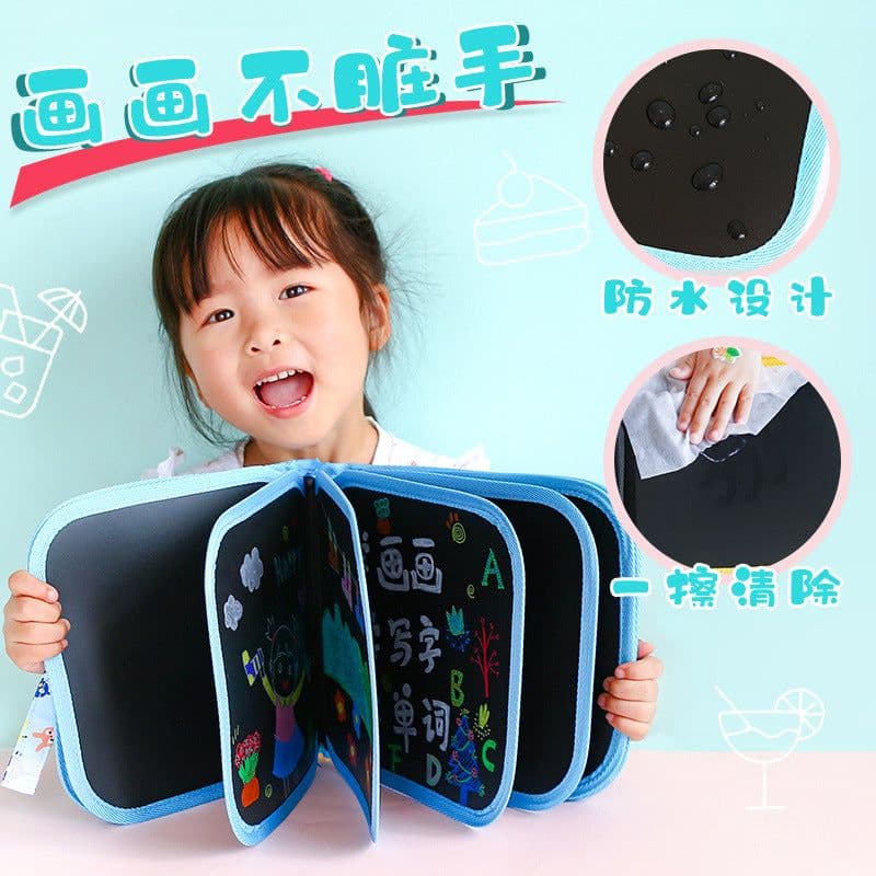 image-Children's Portable Drawing Board Water Chalk Graffiti Book 8 Pages