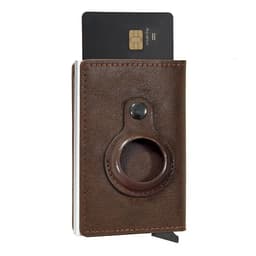 image-RFID Blocking Bifold Wallet with AirTag Holder Carbon Fiber PU Leather