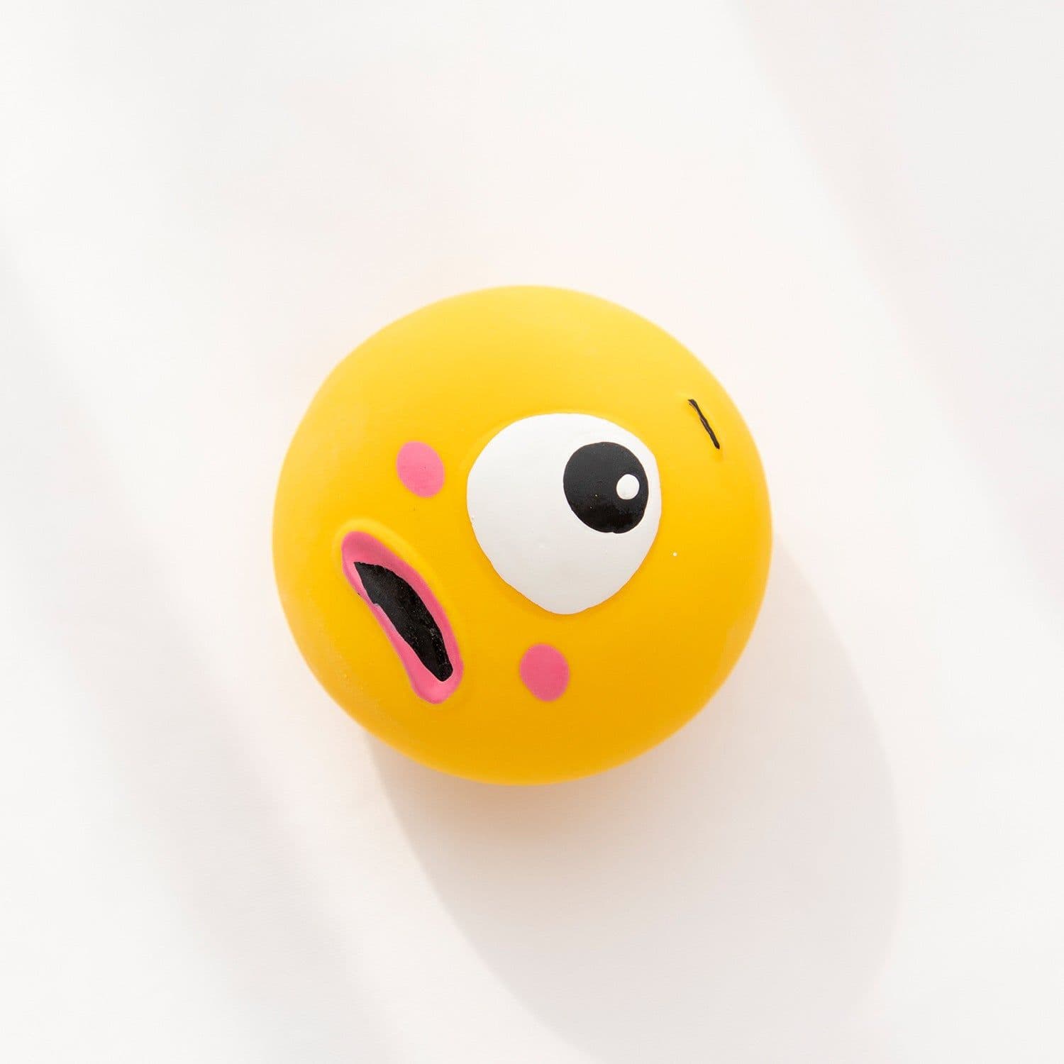 image-Dog Toy Vinyl Big Yellow Eyeball Squeaky Chew Toy