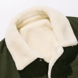 image-Men's Thick Cotton Jacket Fleece Lined Military Style Coat Army Green