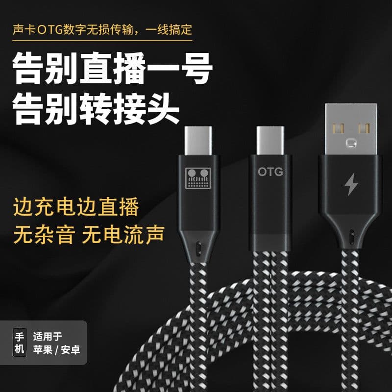 image-USB-C to Lightning Audio Adapter for Live Broadcast Sound Card