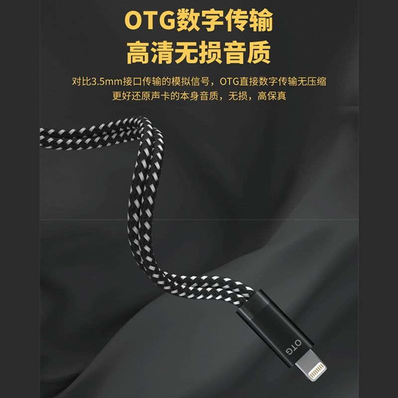 image-USB-C to Lightning Audio Adapter for Live Broadcast Sound Card