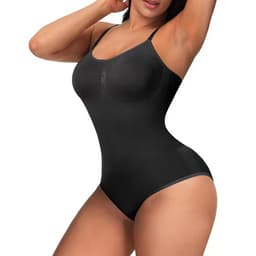image-Shapewear Bodysuit Backless 3/4 Cup Brown XXXL Nylon Shaping