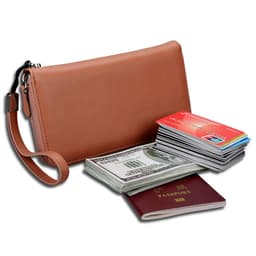 image-Men's Leather Long Wallet Multi-Card Zipper Clutch Large Capacity