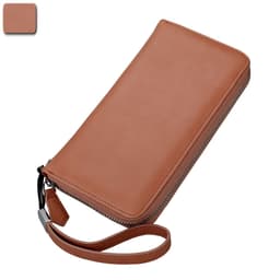 image-Men's Leather Long Wallet Multi-Card Zipper Clutch Large Capacity