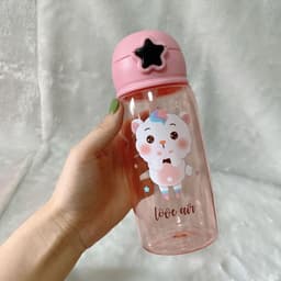 image-mipen Kids Plastic Water Bottle with Straw 501-600ml Cartoon