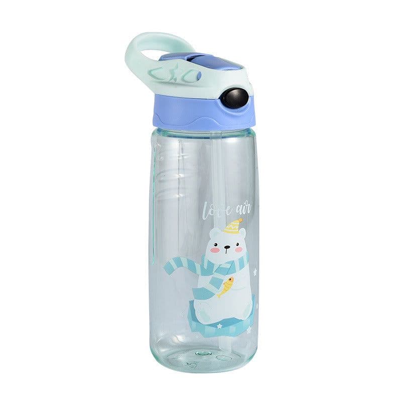 image-mipen Kids Plastic Water Bottle with Straw 501-600ml Cartoon