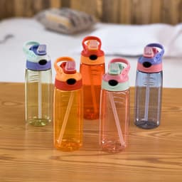 image-mipen Kids Plastic Water Bottle with Straw 501-600ml Cartoon