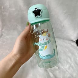 image-mipen Kids Plastic Water Bottle with Straw 501-600ml Cartoon