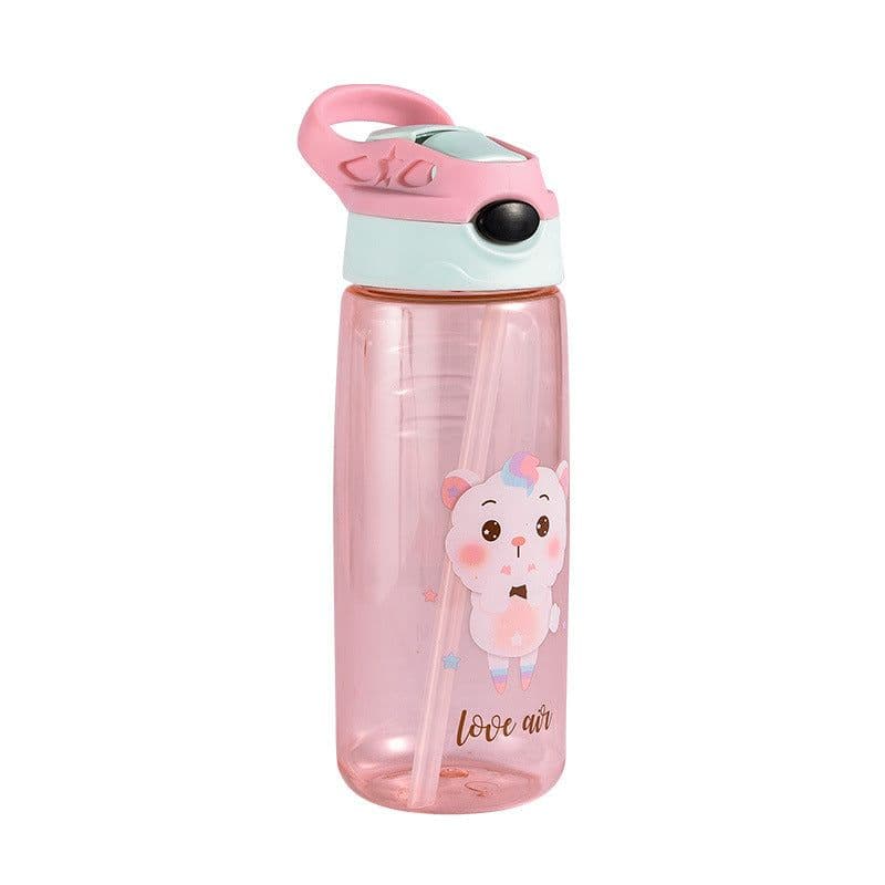 image-mipen Kids Plastic Water Bottle with Straw 501-600ml Cartoon