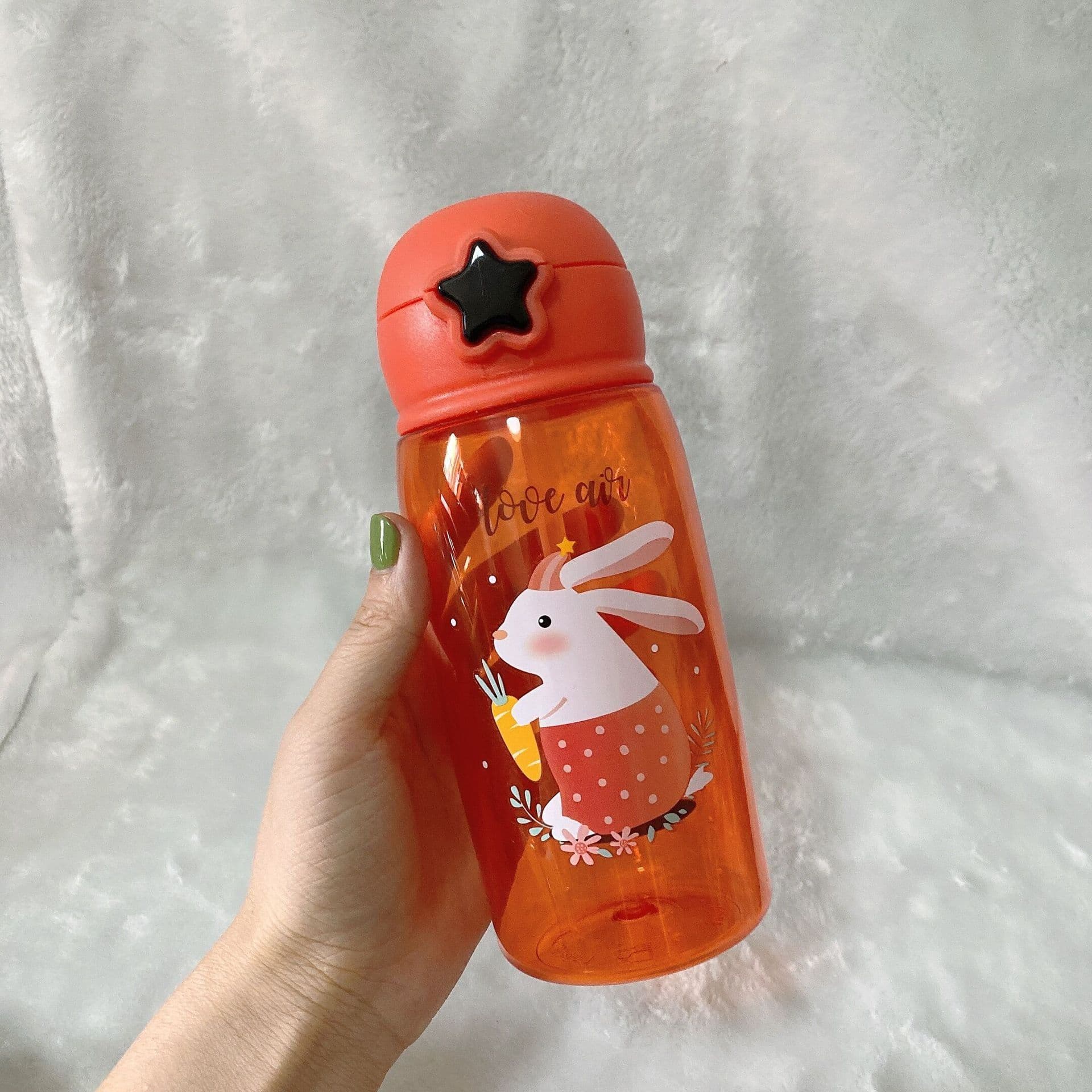 image-mipen Kids Plastic Water Bottle with Straw 501-600ml Cartoon