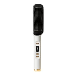 image-LCD Ionic Hair Straightener Brush 2-in-1 Curling Comb Electric