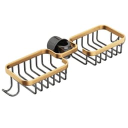 image-Kitchen Sink Organizer Rack Space Aluminum Drain Storage Holder