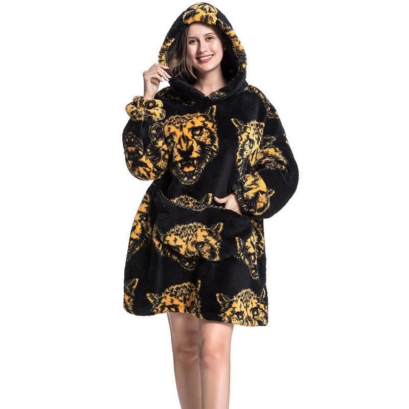 image-Oversized Wearable Blanket Hoodie Sweatshirt