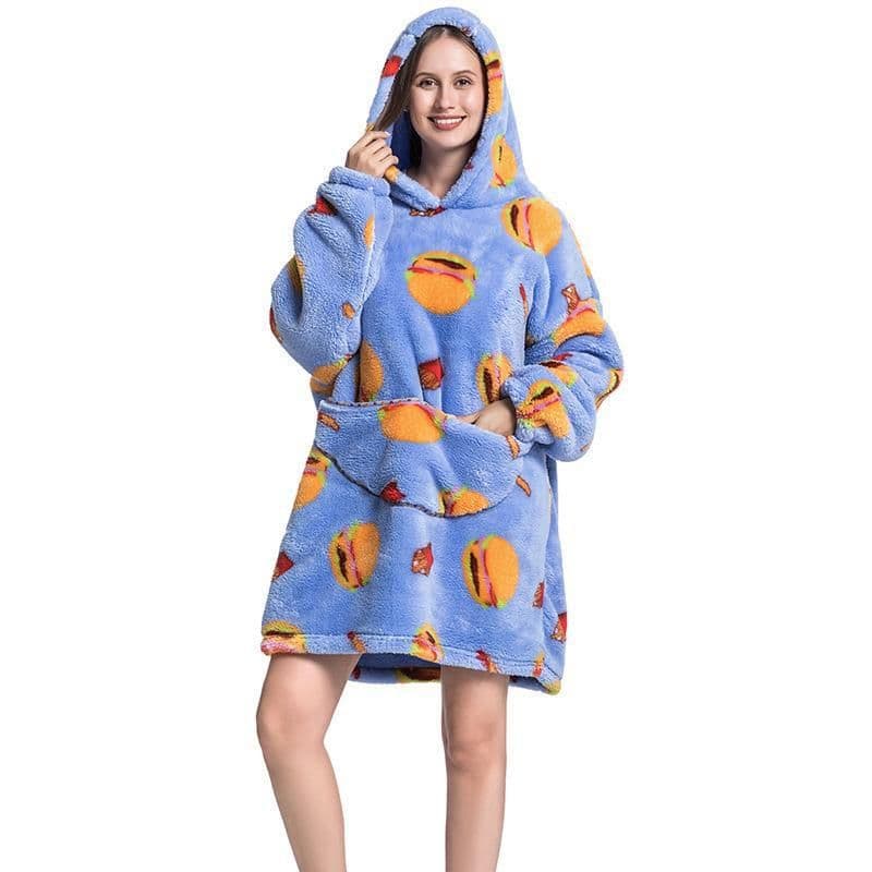 image-Oversized Wearable Blanket Hoodie Sweatshirt