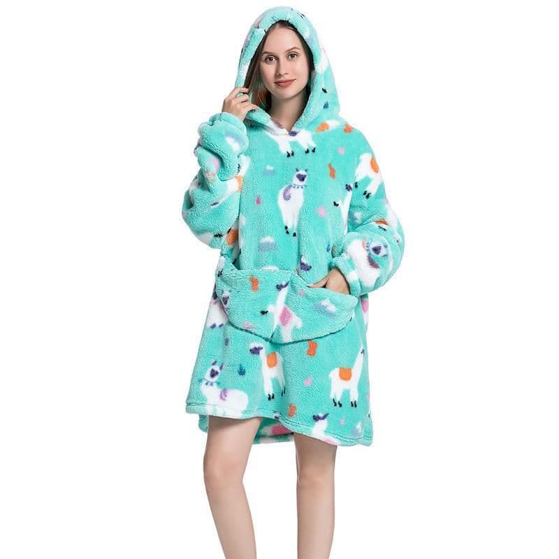 image-Oversized Wearable Blanket Hoodie Sweatshirt