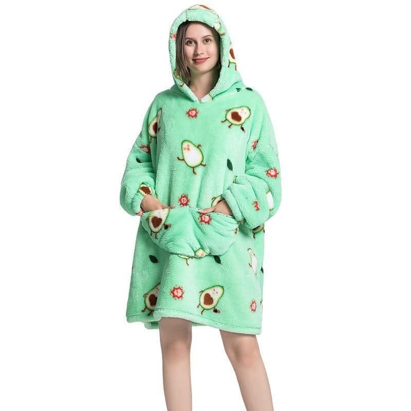 image-Oversized Wearable Blanket Hoodie Sweatshirt