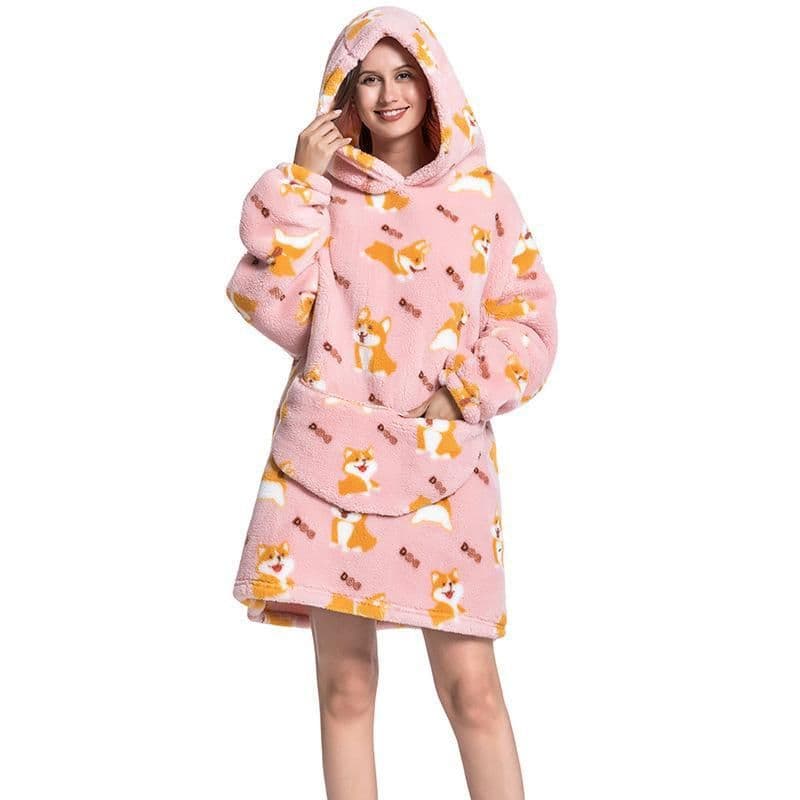image-Oversized Wearable Blanket Hoodie Sweatshirt