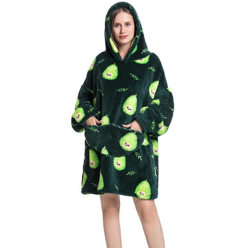 image-Oversized Wearable Blanket Hoodie Sweatshirt