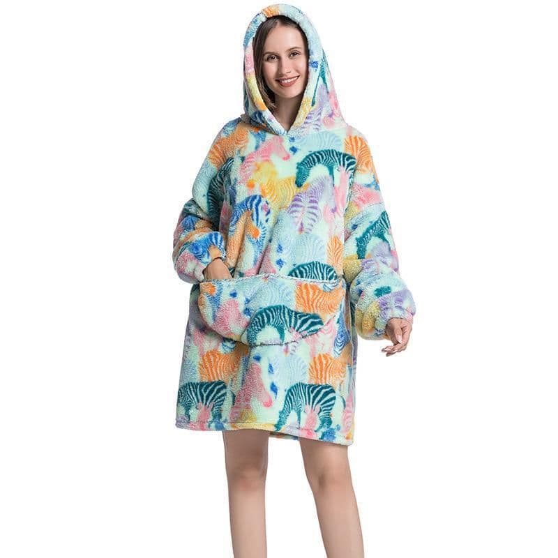 image-Oversized Wearable Blanket Hoodie Sweatshirt