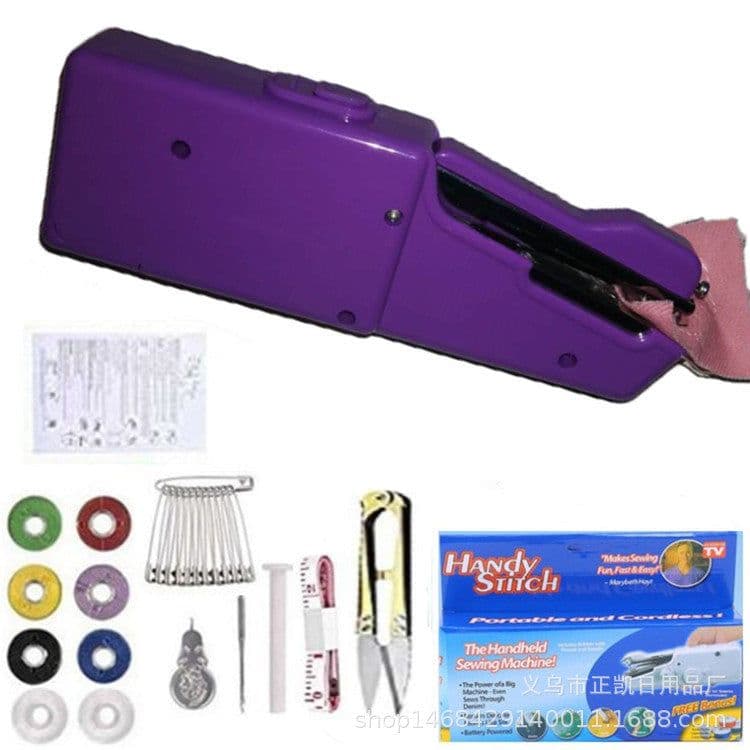 image-handy stitch Handheld Mini Sewing Machine with USB Cable and Accessories