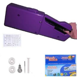 image-handy stitch Handheld Mini Sewing Machine with USB Cable and Accessories