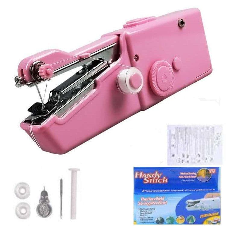 image-handy stitch Handheld Mini Sewing Machine with USB Cable and Accessories