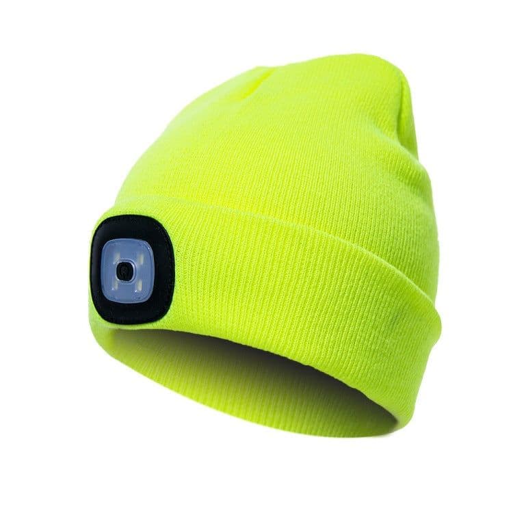 image-LED Knitted Hat with Built-in Lights - Acrylic Winter Beanie