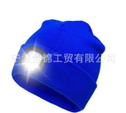 image-LED Knitted Hat with Built-in Lights - Acrylic Winter Beanie