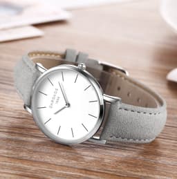 image-CHRONOS 36mm Women's Quartz Watch Round Dial PU Strap