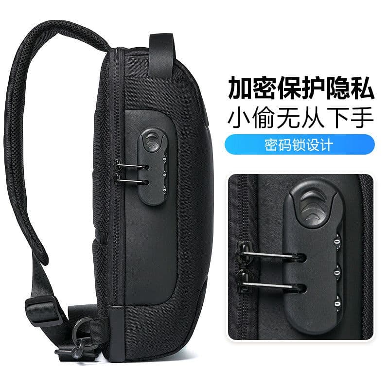 image-Vihir Men's Anti-Theft Chest Bag Oxford Cloth Crossbody Messenger