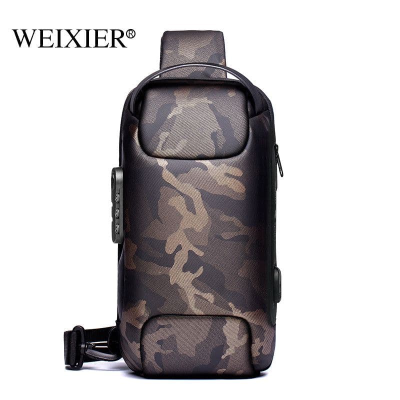 image-Vihir Men's Anti-Theft Chest Bag Oxford Cloth Crossbody Messenger
