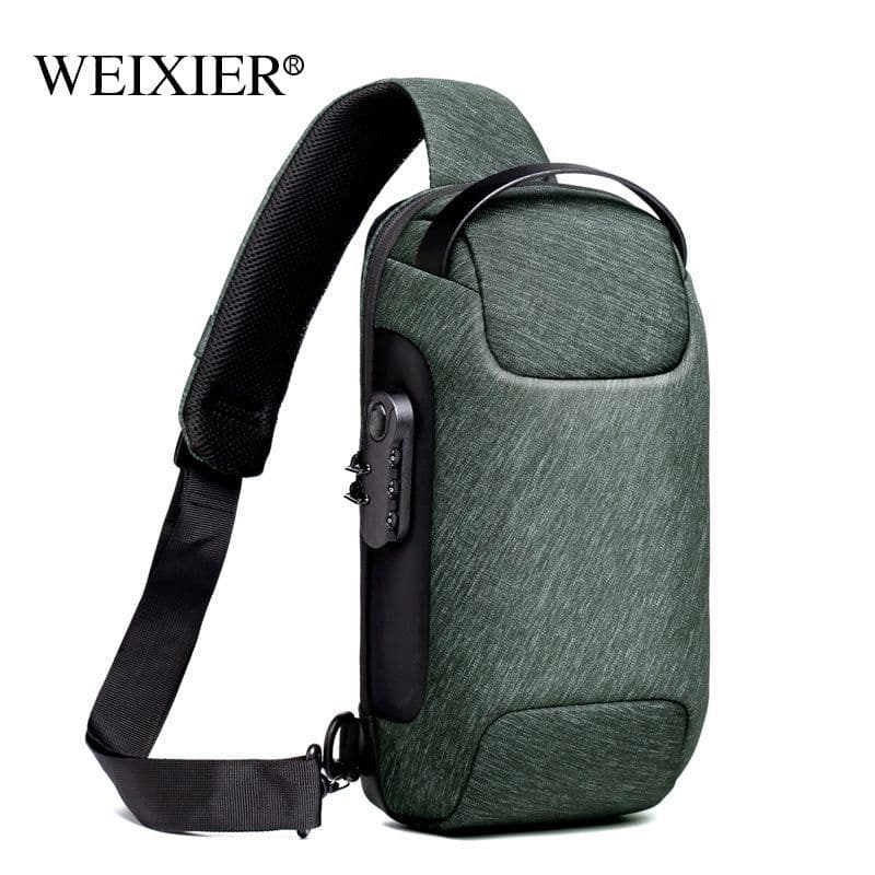 image-Vihir Men's Anti-Theft Chest Bag Oxford Cloth Crossbody Messenger