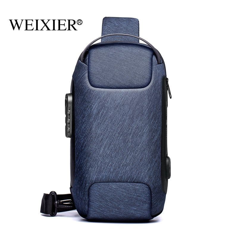 image-Vihir Men's Anti-Theft Chest Bag Oxford Cloth Crossbody Messenger