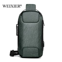 image-Vihir Men's Anti-Theft Chest Bag Oxford Cloth Crossbody Messenger