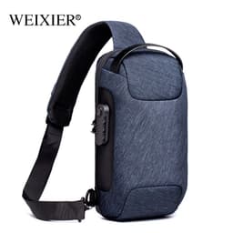 image-Vihir Men's Anti-Theft Chest Bag Oxford Cloth Crossbody Messenger