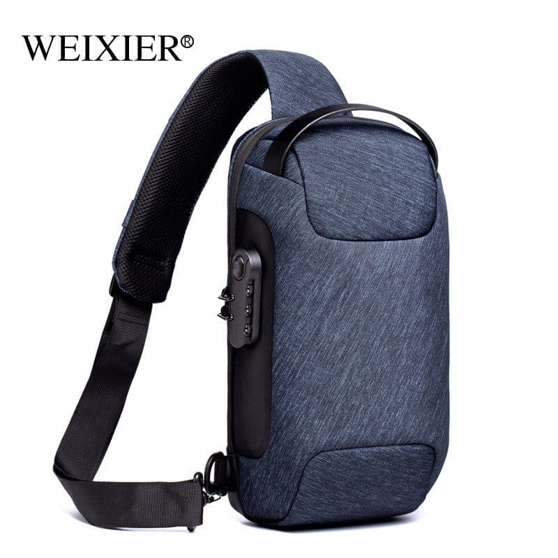 image-Vihir Men's Anti-Theft Chest Bag Oxford Cloth Crossbody Messenger