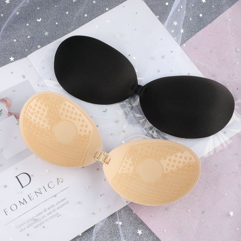 image-Invisible Silicone Bra Cups - Strapless Adhesive Breast Patches