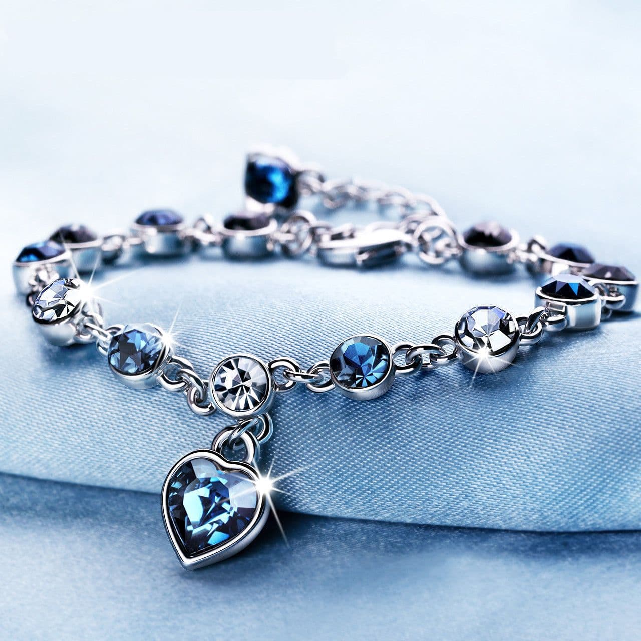 image-Rose Gold Heart Bracelet Women's Geometric European Style LS-0114