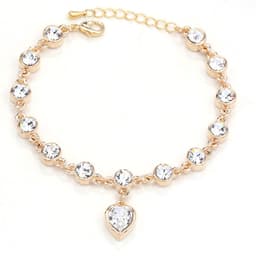 image-Rose Gold Heart Bracelet Women's Geometric European Style LS-0114