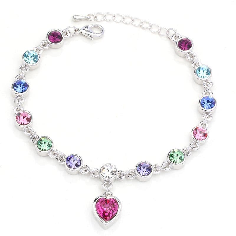 image-Rose Gold Heart Bracelet Women's Geometric European Style LS-0114
