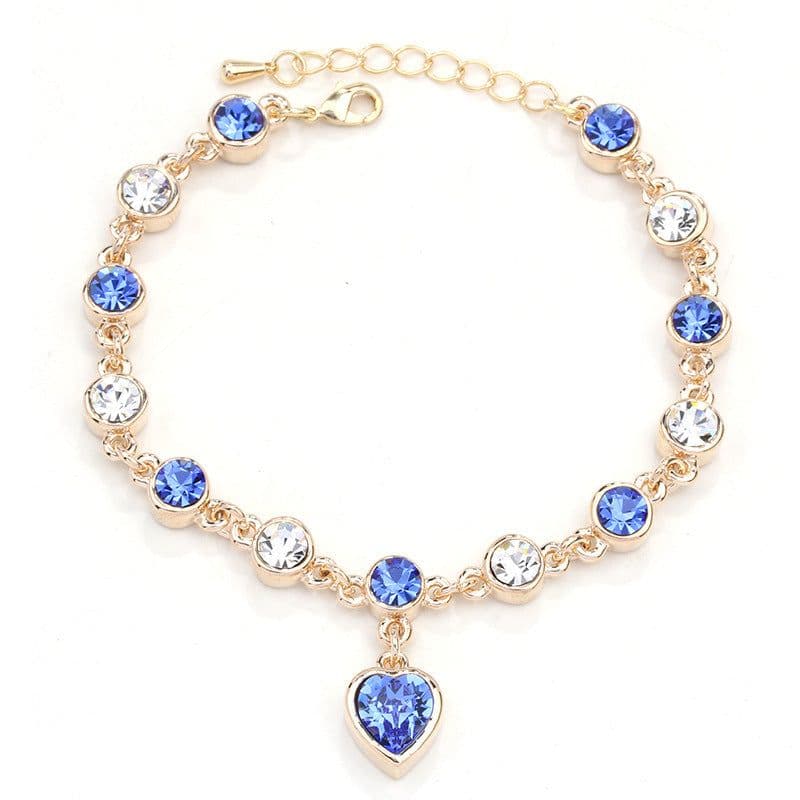 image-Rose Gold Heart Bracelet Women's Geometric European Style LS-0114